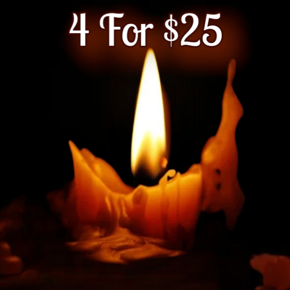 CANDLES & HOLDERS 4 SALE! 4 FOR $25 UP TO 5# WEIGHT LIMIT!
